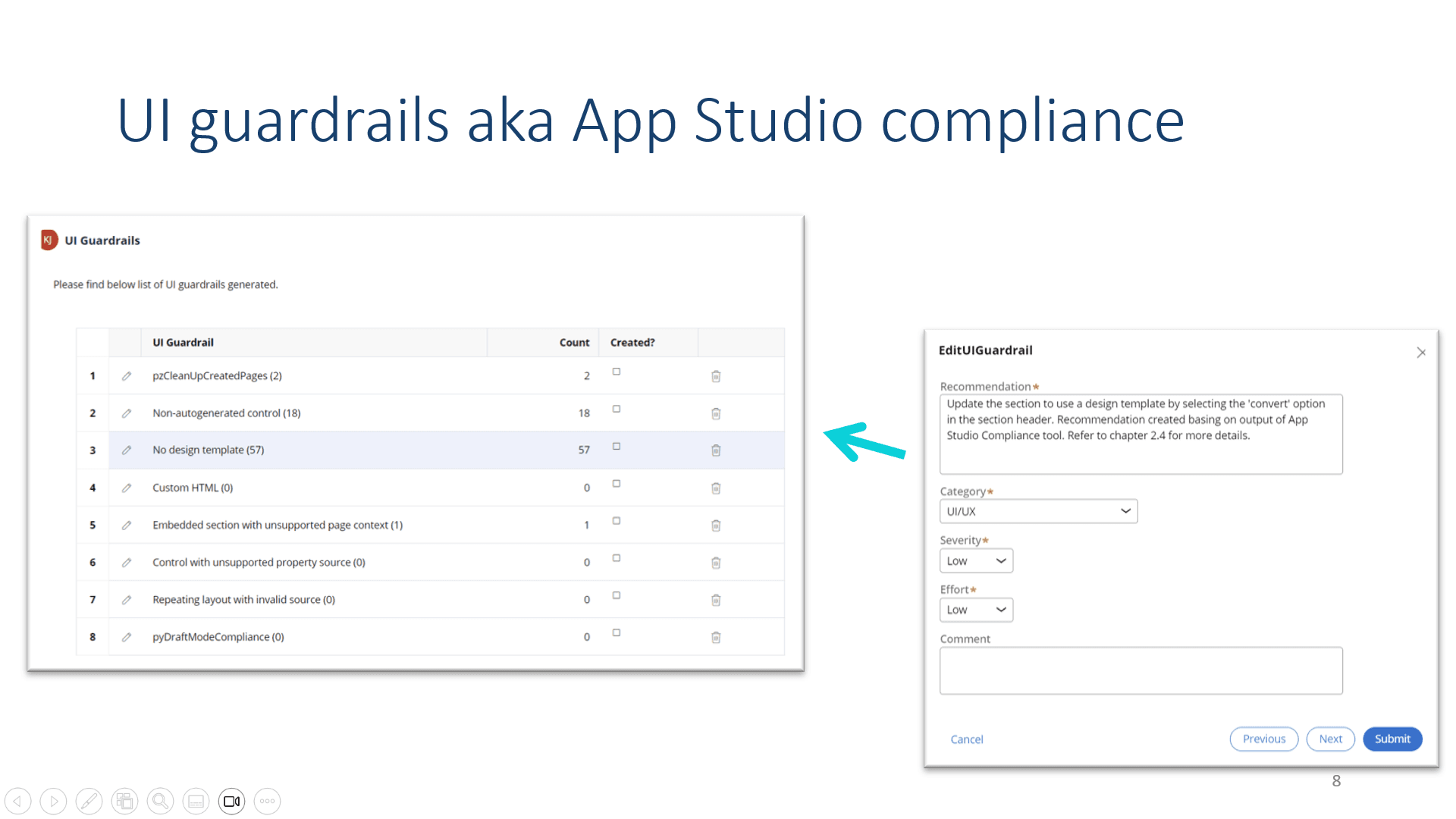 Implementation Review - UI guardrails