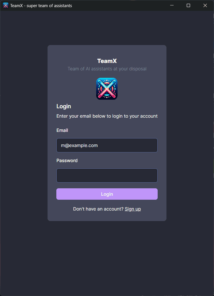 Team X app - project structure