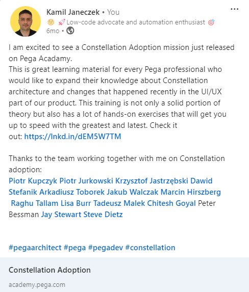 Constellation Adoption